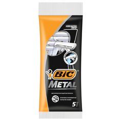 Станки для бритья одноразовые станок для бритья BIC Metal 5шт с защитным металлическим покрытием одноразовый