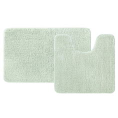 Коврики для ванной и туалета набор ковриков для ванной IDDIS Base 50х80см 50х50см полиэстер светло-зеленый