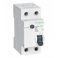Автоматы защиты выключатель дифференциального тока SE CITY9 (АВДТ) 1P+N 20А 30мА тип АС С 4,5кА Systeme Electric