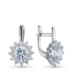 Серьги из белого золота э4712сг11231253_white ЭПЛ Даймонд