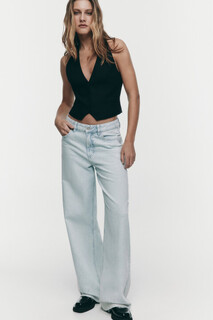 брюки джинсовые женские Джинсы широкие с открытыми срезами Befree