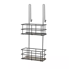 Полка для душевой кабины Swensa Caddy SWR-1006 двухъярусная металл цвет чёрный