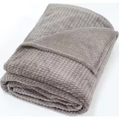 Плед микрофибра Comodo 220x240 см цвет коричневый Без бренда