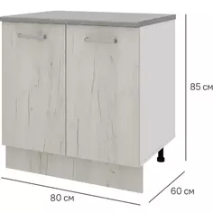 Кухонный шкаф напольный Дейма светлая 80x85x60 см ЛДСП цвет светлый Без бренда