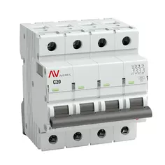 Автоматический выключатель EKF Averes ВАAV-6 4P C25 А 6 кА
