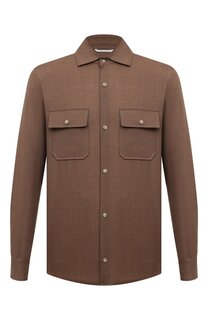 Рубашка из шерсти и шелка Marco Pescarolo