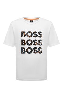 Хлопковая футболка BOSS