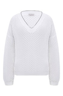 Хлопковый пуловер Brunello Cucinelli