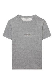 Футболка изо льна и хлопка Brunello Cucinelli