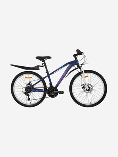 Комплект: велосипед для девочек Stern Action 24", 2022 с аксессуарами, Синий