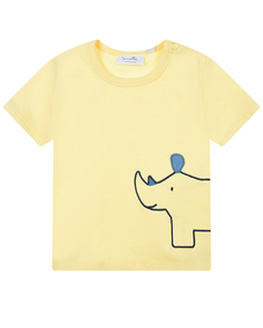 Желтая футболка с вышивкой &quot;носорог&quot; Sanetta fiftyseven