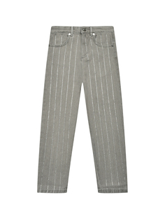 Джинсы с полосками из стразов Ermanno Scervino