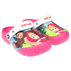 Сланцы с принтом &quot;Маша и Медведь&quot; Crocs