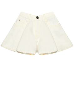 Джинсовые шорты с вышитым лого, белые Emporio Armani