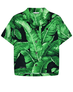 Рубашка со сплошным принтом &quot;листья&quot; Dolce&Gabbana