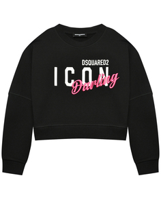 Свитшот с принтом &quot;ICON Darling&quot;, черный Dsquared2