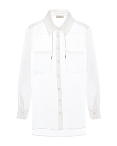 Белая блузка из шелковой органзы Panicale