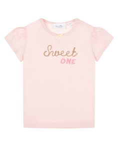 Розовая футболка с вышивкой &quot;Sweet One&quot; Sanetta fiftyseven