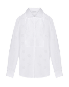 Белая рубашка с жаккардовым узором &quot;DG&quot; Dolce&Gabbana