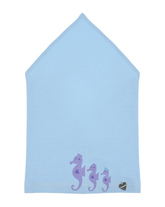 Голубая косынка с принтом &quot;морские коньки&quot; Il Trenino