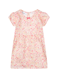 Розовое платье с цветочным принтом Sanetta Kidswear
