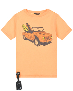 Оранжевая футболка с принтом &quot;машина&quot; Yporque