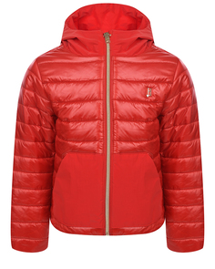 Красная стеганая куртка с капюшоном Herno