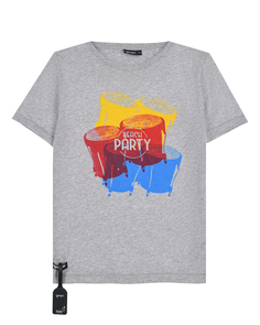 Серая футболка с принтом &quot;Beach Party&quot; Yporque