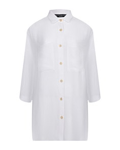 Белая рубашка с накладными карманами Pietro Brunelli