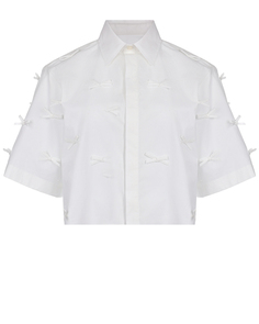 Белая рубашка с бантами MSGM