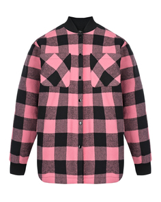 Куртка-рубашка в черно-розовую клетку Dan Maralex