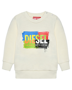 Свитшот с лого в стиле color block Diesel