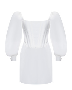 Корсетное мини-платье, белое ALINE