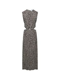 Платье с леопардовым принтом MSGM