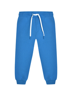 Спортивные брюки с поясом на кулиске, голубые Bikkembergs