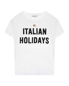 Футболка с принтом &quot;Italian Holidays&quot; Dolce&Gabbana