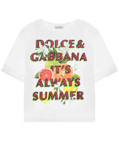 Футболка с принтом &quot;фрукты&quot; Dolce&Gabbana