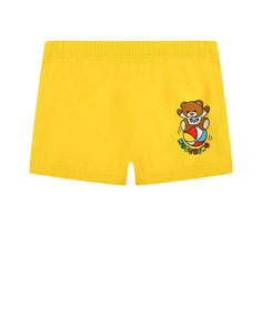 Плавки-шорты с принтом &quot;медвежонок&quot;, желтые Moschino