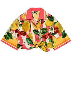 Укороченная рубашка с принтом &quot;фрукты&quot; Dolce&Gabbana