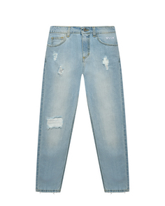 Зауженные джинсы с разрезами MSGM