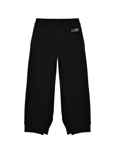 Спортивные брюки с разрезами, черные MM6 Maison Margiela