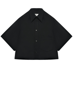 Укороченная рубашка, черная MM6 Maison Margiela