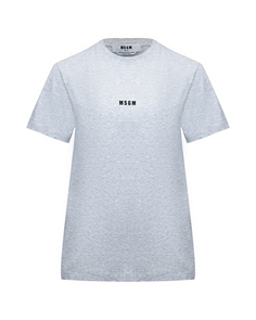 Футболка с лого, серая MSGM