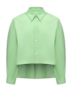Асимметричная рубашка, зеленая MM6 Maison Margiela