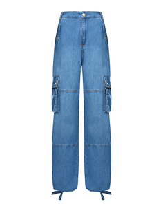 Джинсы с карманами-карго, синие Mo5ch1no Jeans