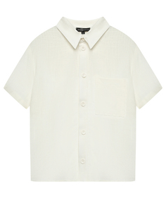 Рубашка с коротким рукавом из льна, белая Dan Maralex