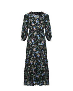 Платье ALLEGRA с мелким цветочным принтом, черное Pietro Brunelli