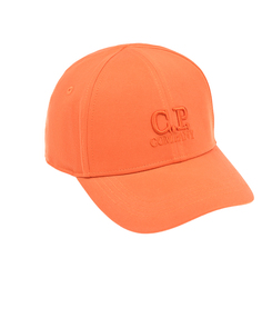 Оранжевая бейсболка с вышитым лого CP Company