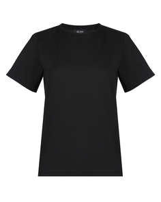 Черная футболка с подплечниками ALINE
