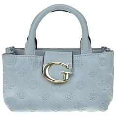 Голубая сумка с тиснением, 17x10x8 см Guess